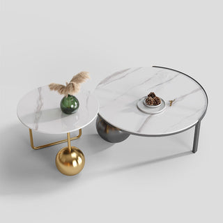 round sintered stone table rosanna