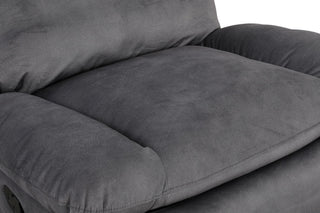 Gray recliner chair with soft texture