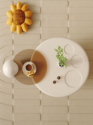 sabrina wooden round coffee table