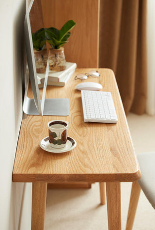 sage solid wood study table unique feature