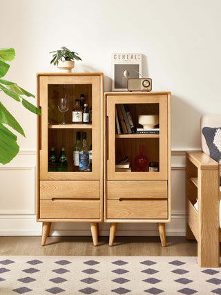 salamanca cabinet two drawers glass display