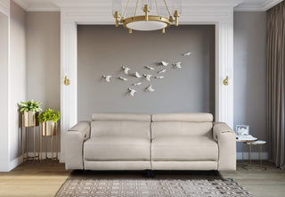 sebastian recliner beige leather sofa