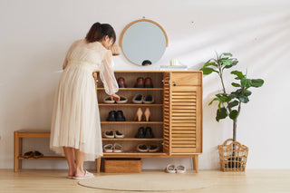 shoe cabinet with lock