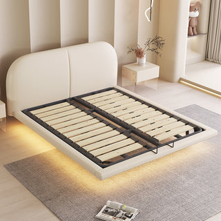 simona modern white bed frame