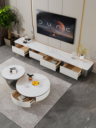 sintered stone tv console white rosalie
