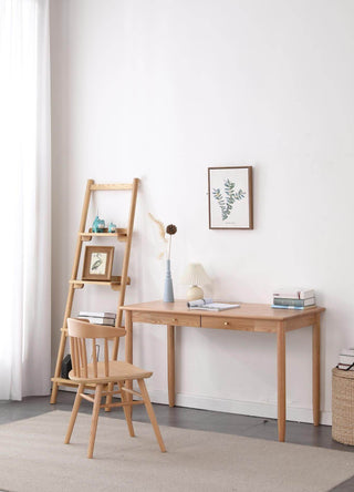sleek dario study table with cabinet and mobile storage