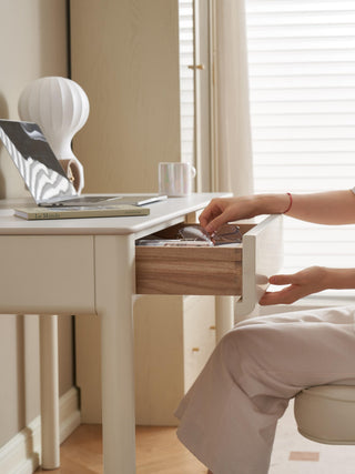 sleek design cleo white study table