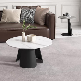 small round coffee table steel frame