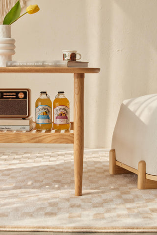 sola square coffee table oak wood