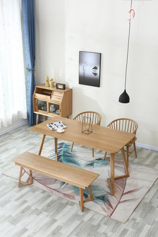 solid oak wood luca dining bench