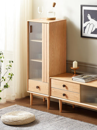 sophisticated palermo storage cabinet oak