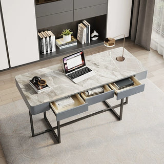 soria long study table with drawers