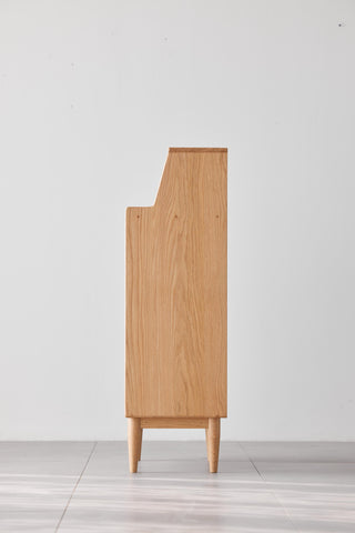 sorrento oak shoe cabinet three shelves