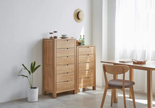 spacious tropea oak wood chest drawers