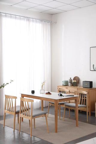 stain proof modern wood dining table bruno