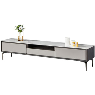 stellar tv console with sintered stone shelf