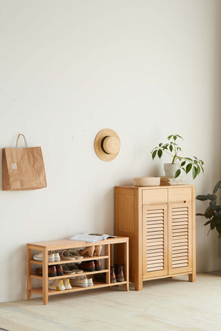 sturdy shoe storage bench