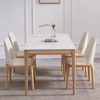 sturdy wooden legs dahlia sintered stone table