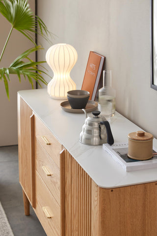 stylish denise oak sideboard sintered stone top
