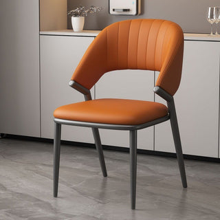 stylish orange dining chair luca