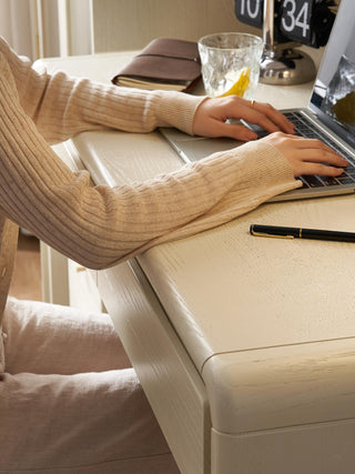 stylish quinn white study desk with storage