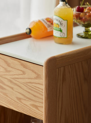 stylish rivo oak table sintered stone top