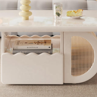 taya contemporary white gloss coffee table