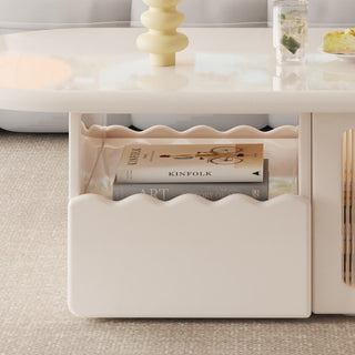 taya durable white gloss coffee table