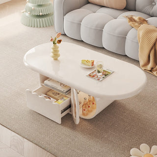 taya living room white gloss coffee table