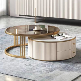 tempered glass coffee table set