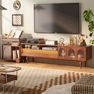 tess wooden vintage tv console
