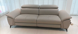 TOP GRAIN LEATHER RECLINER SOFA