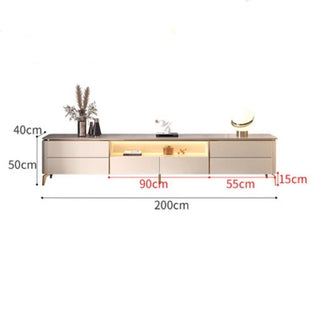 trendy zenith tv console with sintered stone top