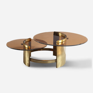 udine round glass coffee table contemporary appeal