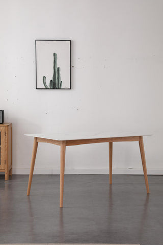 understated riccardo minimalist dining table oak frame
