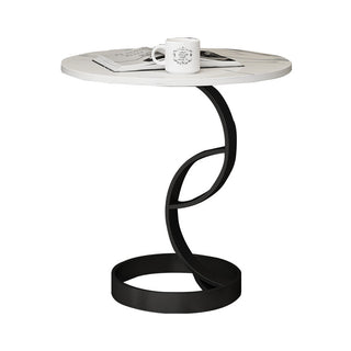 valeria black round side table detail