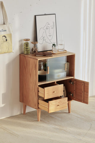 versatile leon oak cabinet for homes