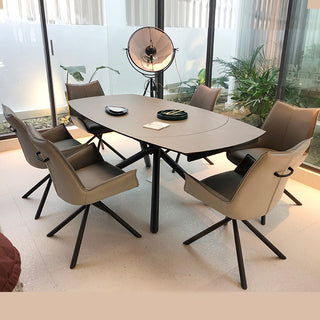 vico oval extendable dining table sintered stone