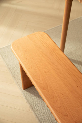 warm ambiance santos cherry wood dining table set