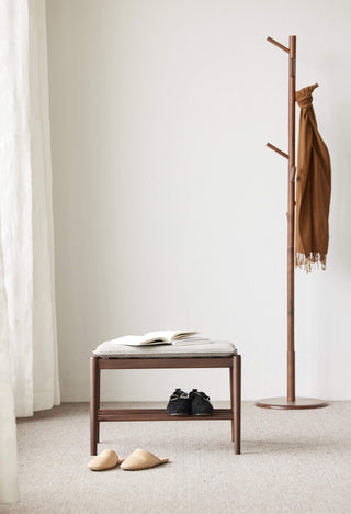 wooden bench with cushion gianna
