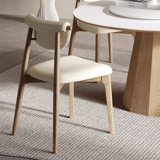 yevva modern dining chair natural finish