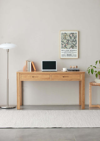 zamor study desk with shelves two drawers