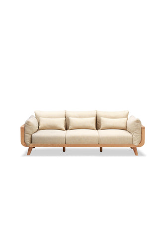 zuri japandi natural oak sofa