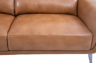 3 seater leather sofa brown vicky