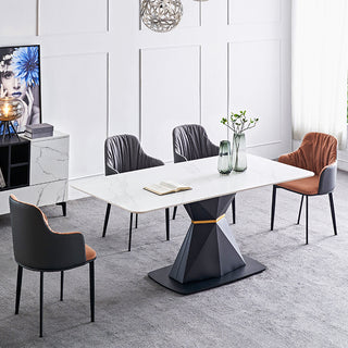3d looking dining table steel leg