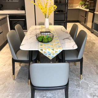 6 seater marble dining table sets