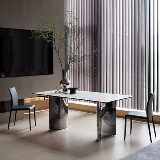 Cindy white top sintered stone dining table