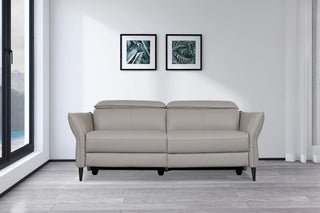 adjustable powered anson 3 seater leather recliner