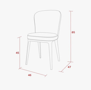 alex dining chair dimension