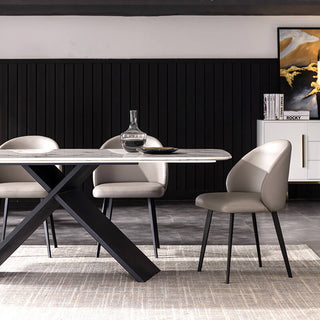 beige dining chair set